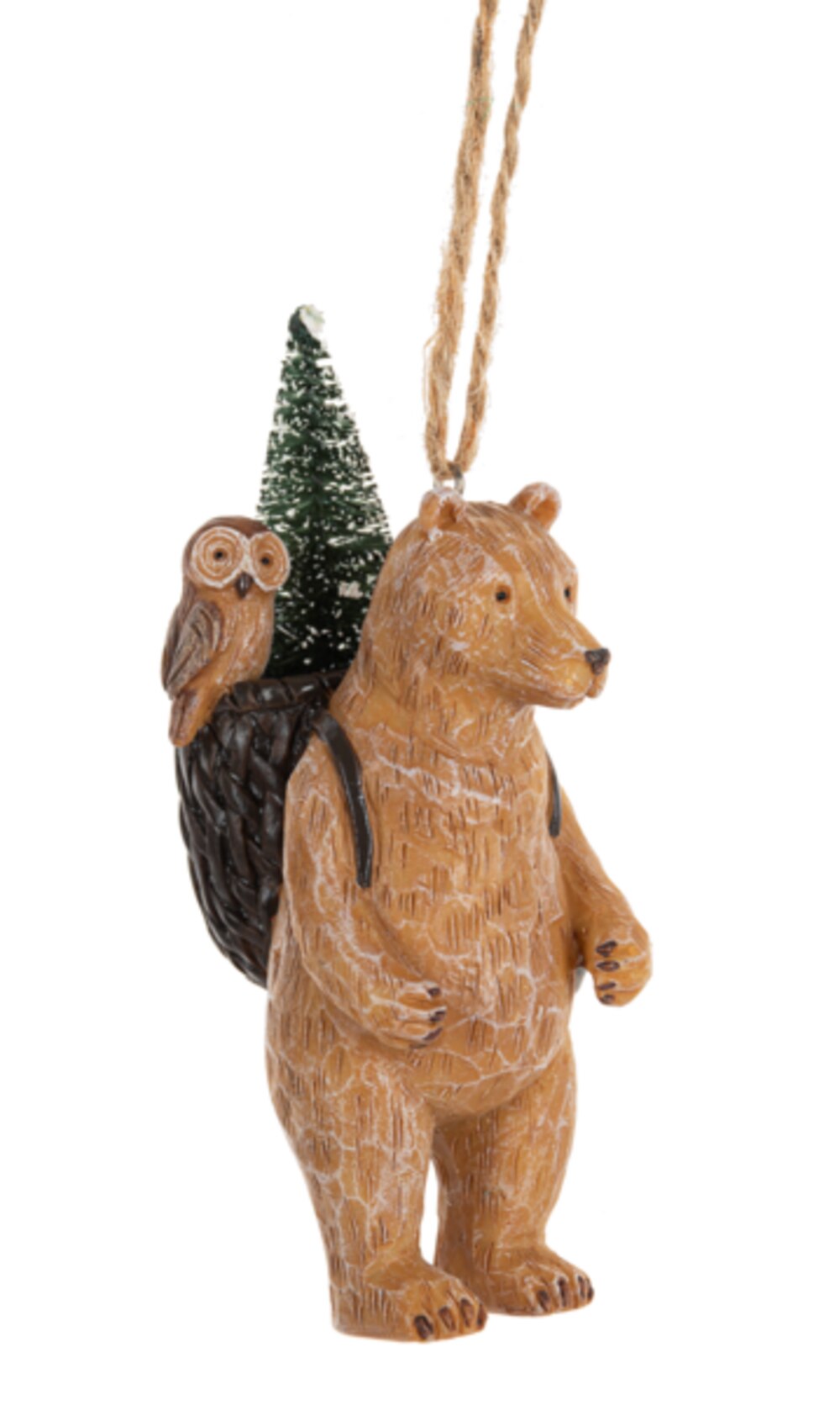 Midwest CBK 2023 Wood Bear Owl Ornament